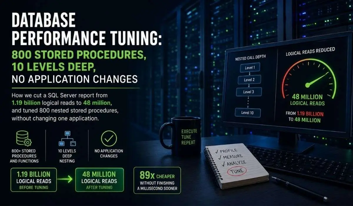 Database performance tuning across 800 stored procedures